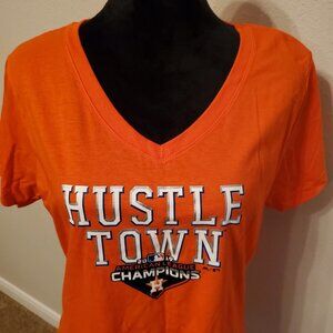2019 Houston Astros hustle town Short sleeve T-shirt 100% cotton Size L.